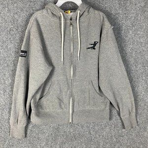Bruce Lee Hoodie Boys Small 8 Yrs Full Zip Gray Kids Drawstring S